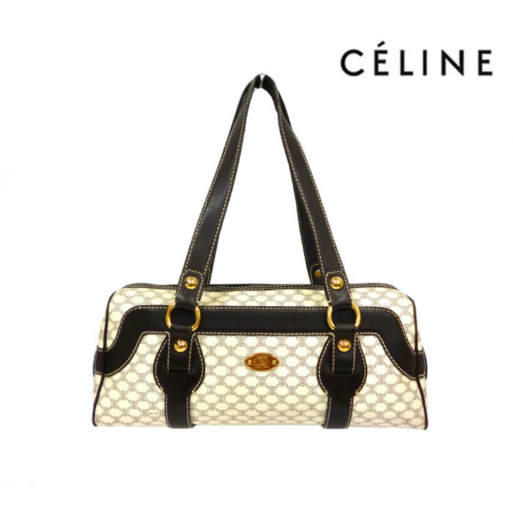 Celine Shoulder Bag Macadam Pattern White - image 1